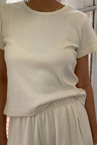 POINTELLE BABE TEE | NATURAL