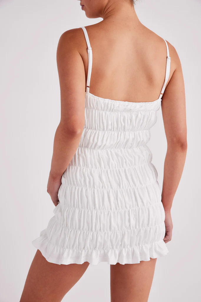 INGRID MINI DRESS | WHITE