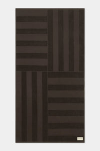 JACQUARD TILE BEACH TOWEL | COCOA