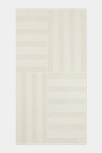 JACQUARD TILE BEACH TOWEL | LIMESTONE