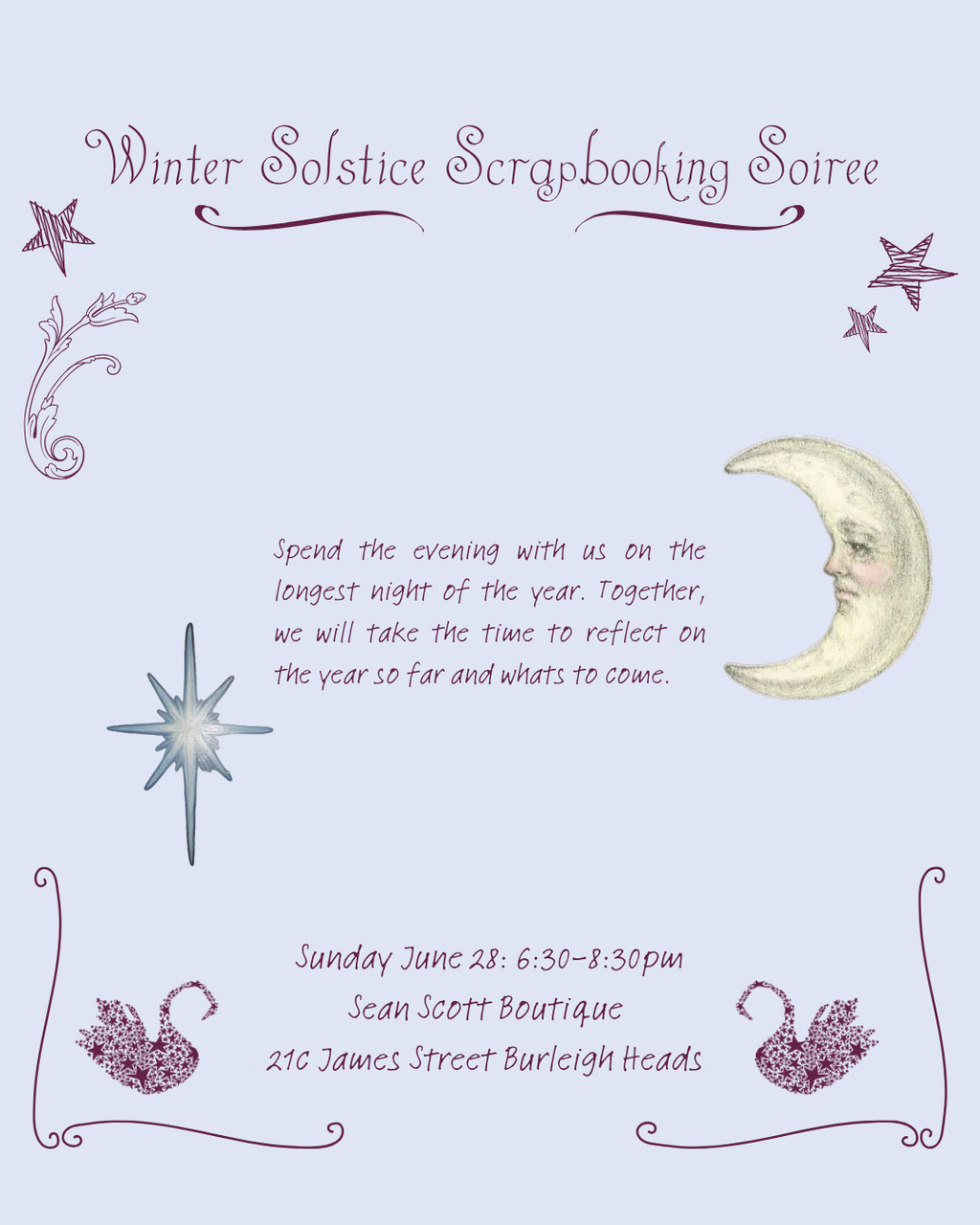 WINTER SOLSTICE SCRAPBOOKING SOIREE | 28 JUNE