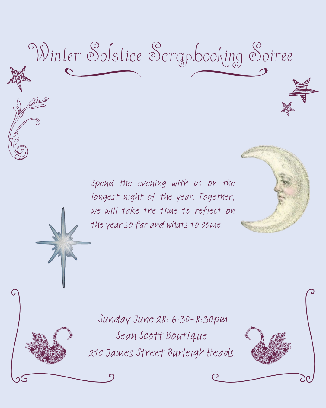 WINTER SOLSTICE SCRAPBOOKING SOIREE | 28 JUNE