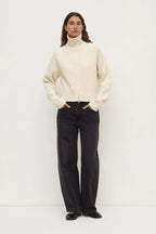 KAIA WOOL ZIP | ANTIQUE WHITE