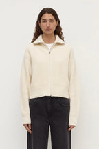 KAIA WOOL ZIP | ANTIQUE WHITE