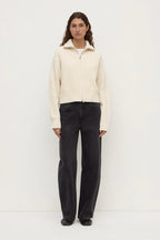 KAIA WOOL ZIP | ANTIQUE WHITE