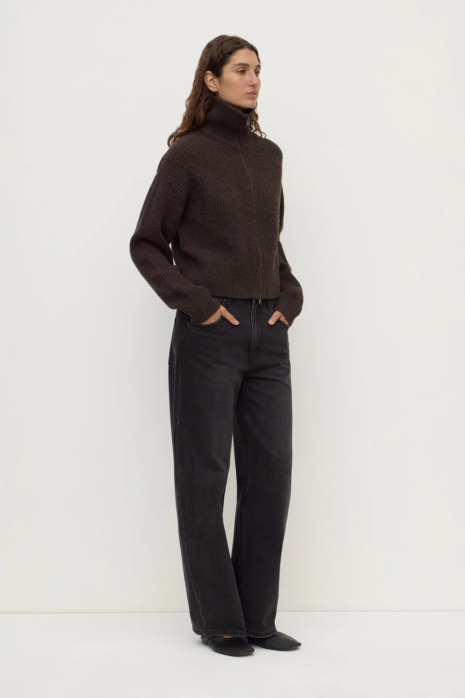 KAIA WOOL ZIP | GANACHE MARLE