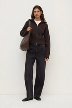 KAIA WOOL ZIP | GANACHE MARLE