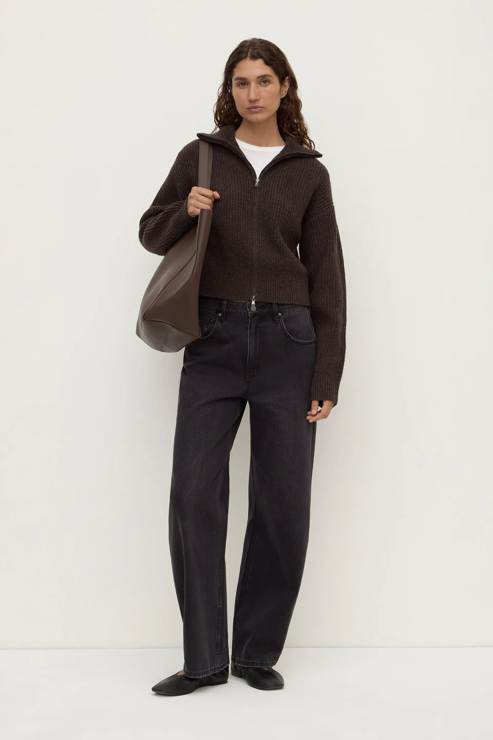 KAIA WOOL ZIP | GANACHE MARLE
