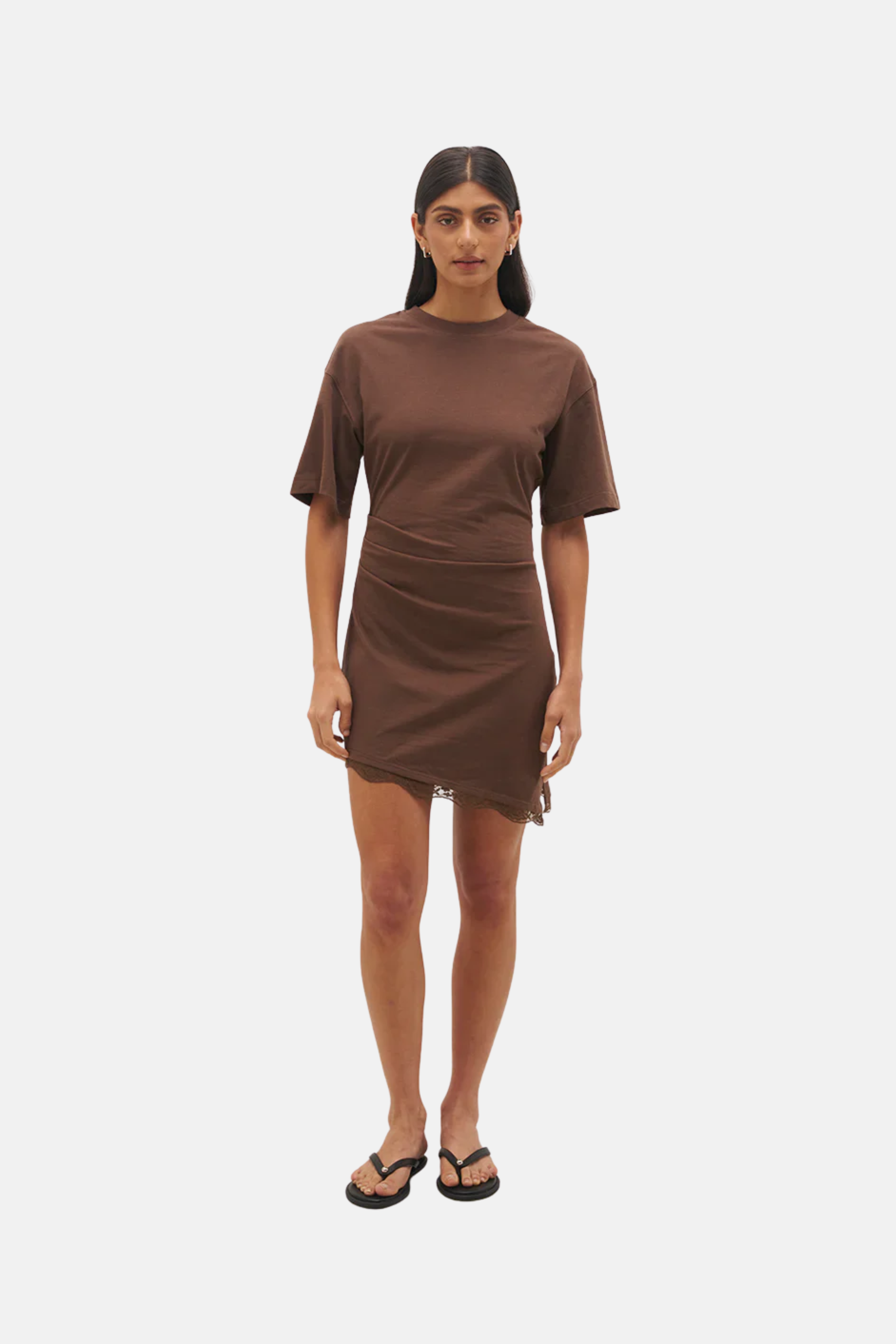 MON RENN LIORA MINI DRESS FUDGE