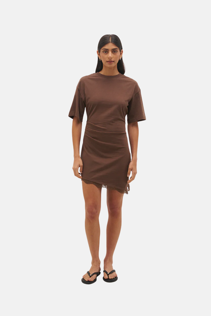 MON RENN LIORA MINI DRESS FUDGE