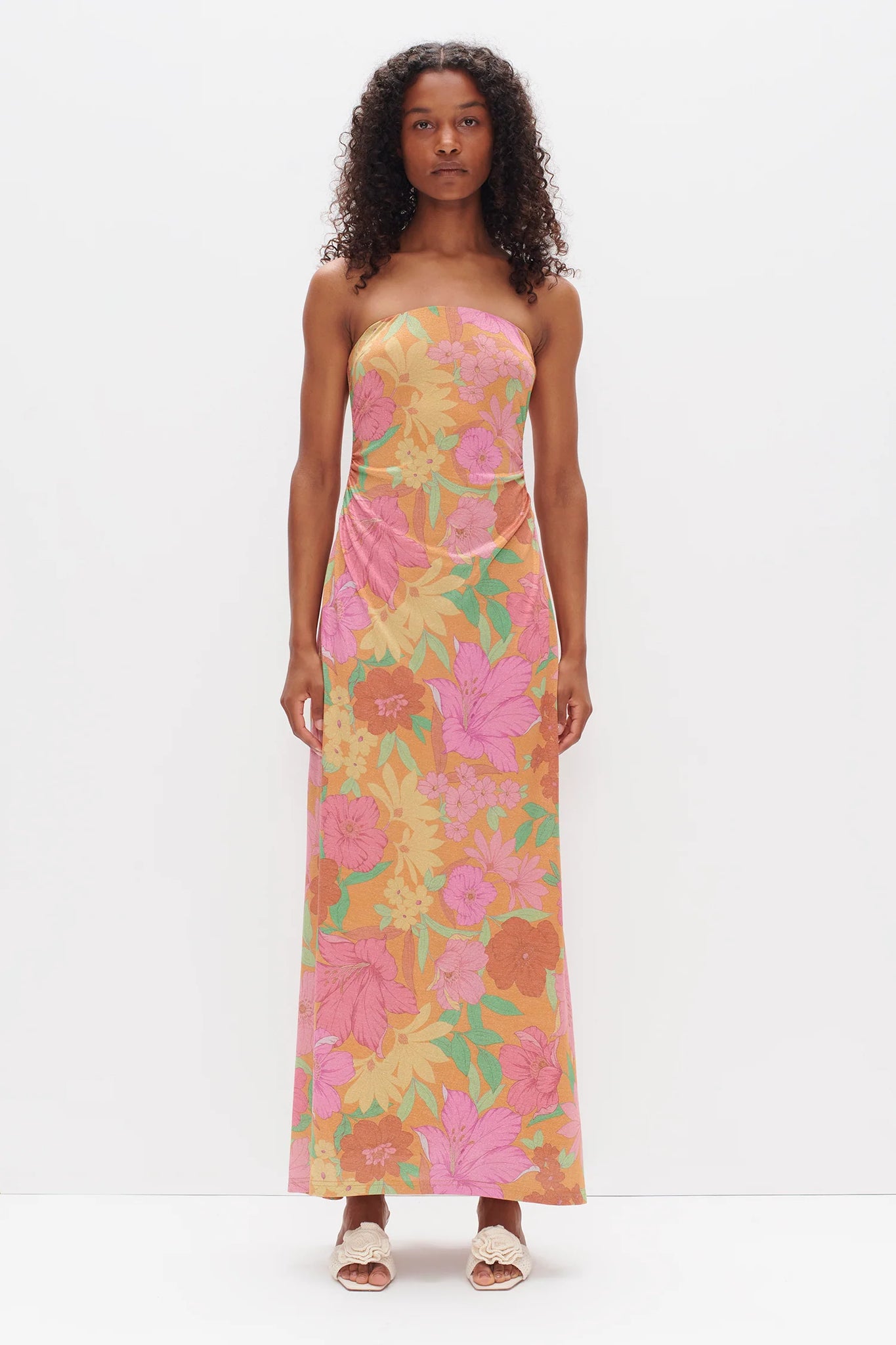LUMINOUS MAXI DRESS | METALLIC TROPIC