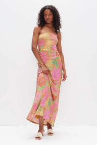 LUMINOUS MAXI DRESS | METALLIC TROPIC
