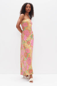 LUMINOUS MAXI DRESS | METALLIC TROPIC