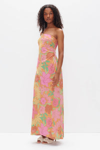 LUMINOUS MAXI DRESS | METALLIC TROPIC