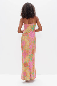 LUMINOUS MAXI DRESS | METALLIC TROPIC
