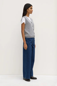 LARA CASHMERE KNIT TANK | GREY MARLE