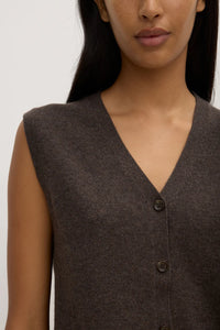 LARA CASHMERE KNIT TANK | GANACHE MARLE