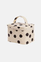 Baggu Large Cosmetic Cream and Black Polka Dot