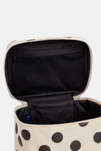 Baggu Large Cosmetic Cream and Black Polka Dot