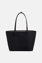 Large Nylon Reversible Tote Black Mix