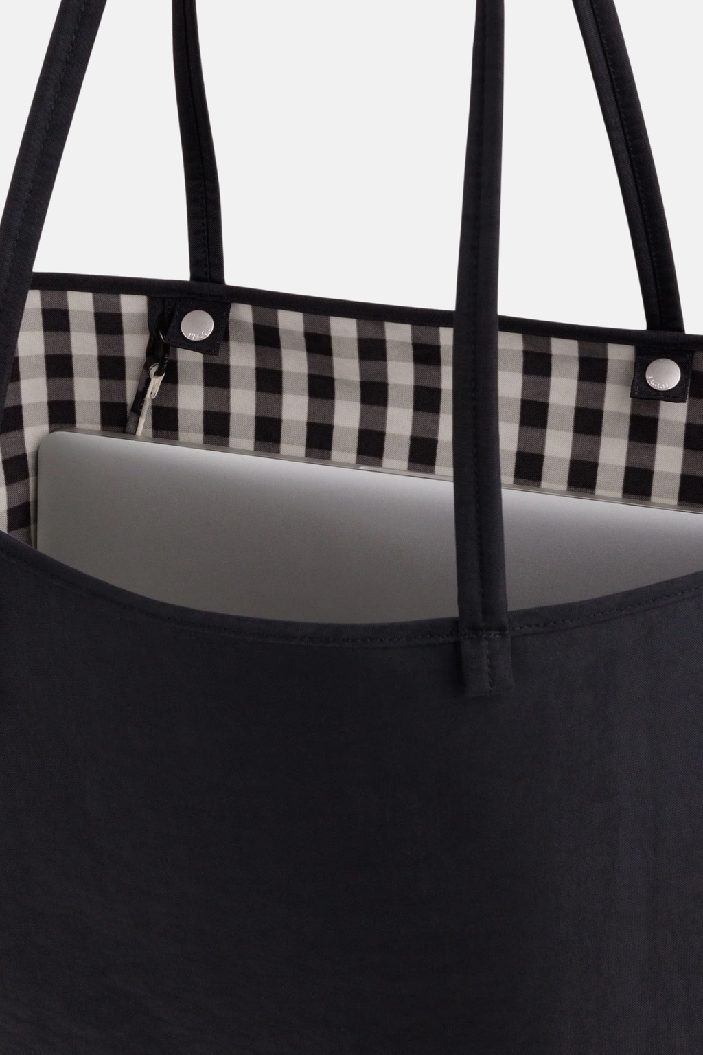 Large Nylon Reversible Tote Black Mix