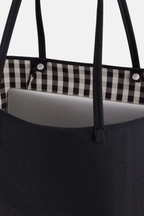 Large Nylon Reversible Tote Black Mix