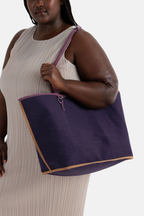 Large Nylon Reversible Tote Wild Plum