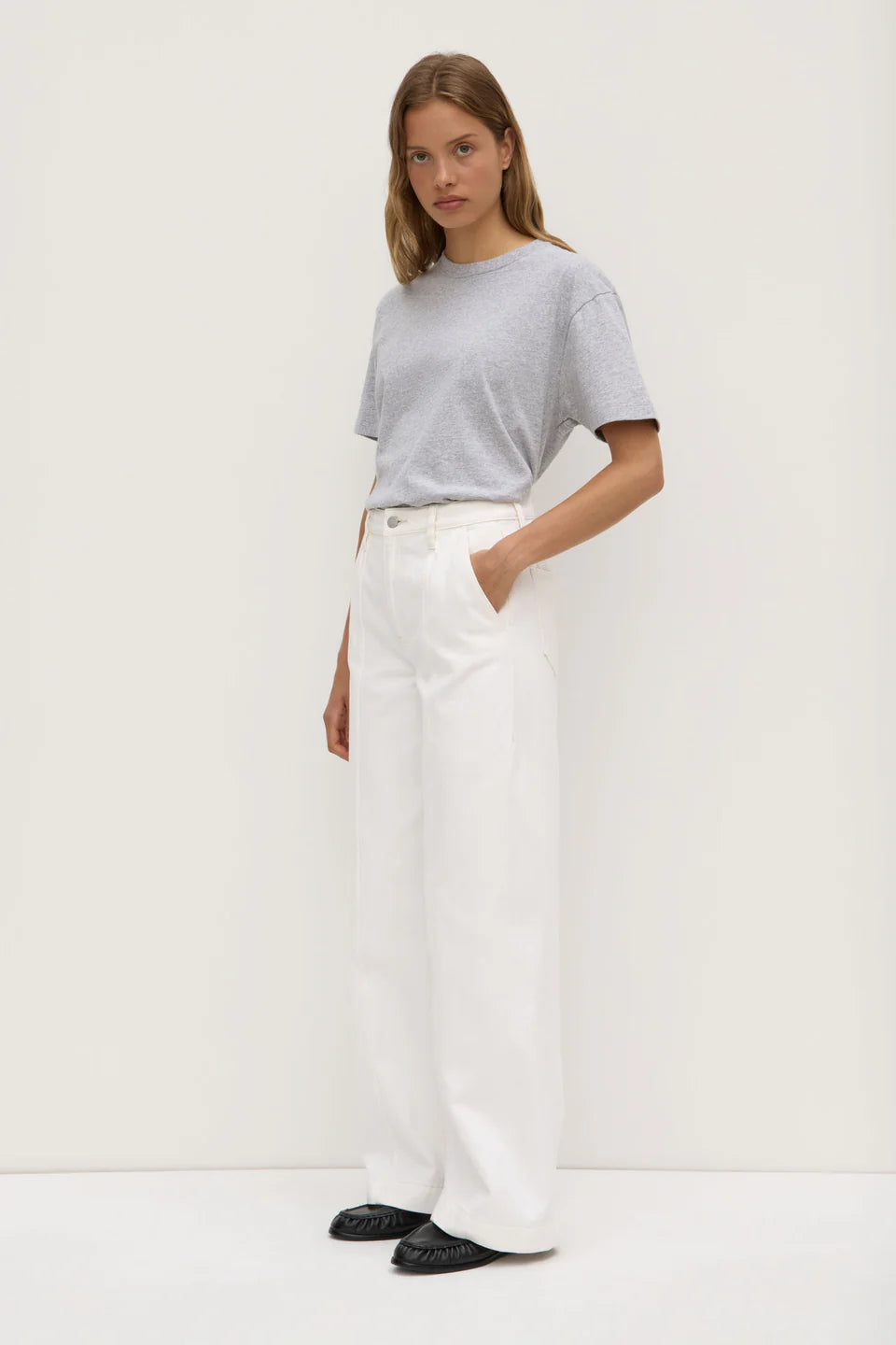 LEXI WIDE LEG JEAN | VINTAGE WHITE