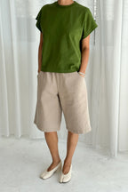 Le Bon Shoppe Liam Bermuda Shorts Taupe