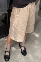 Le Bon Shoppe Liam Bermuda Shorts Taupe