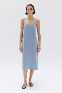 LINEN SLIP DRESS | GLACIAL