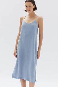 LINEN SLIP DRESS | GLACIAL