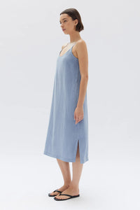 LINEN SLIP DRESS | GLACIAL