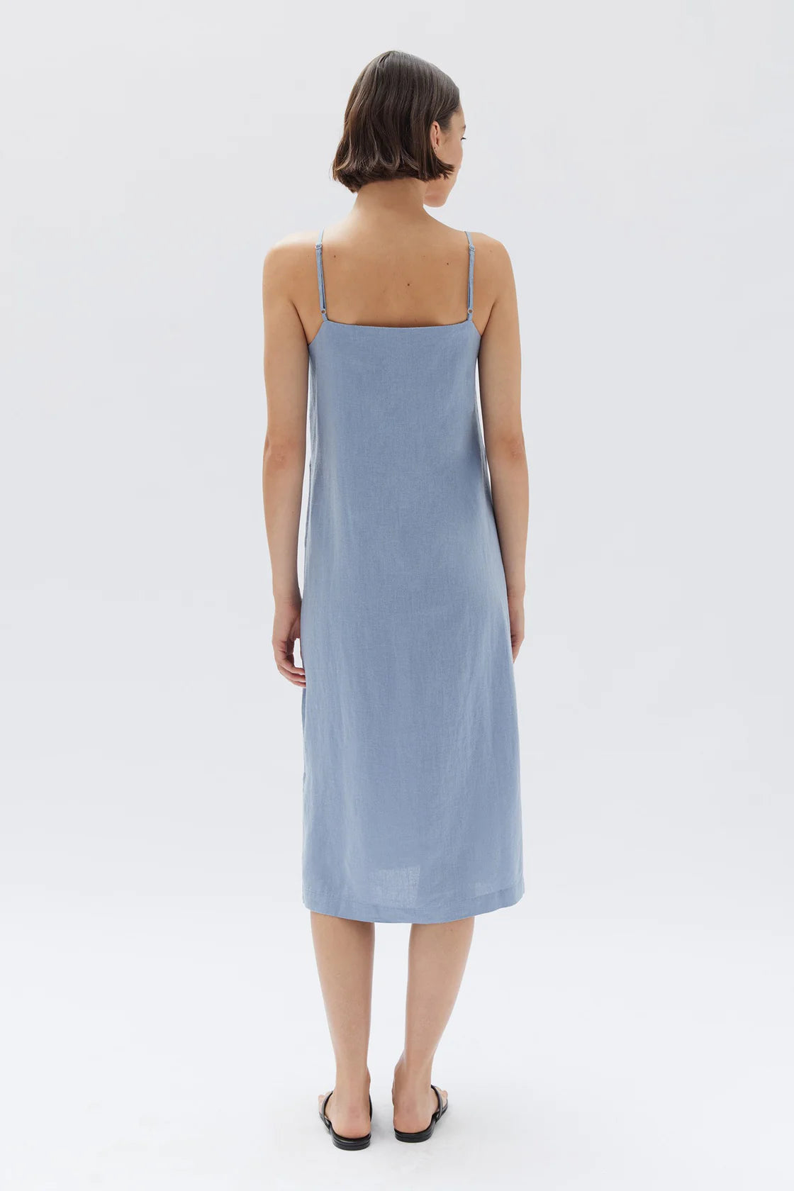 LINEN SLIP DRESS | GLACIAL