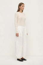 LOLA BARREL PANT | WHITE