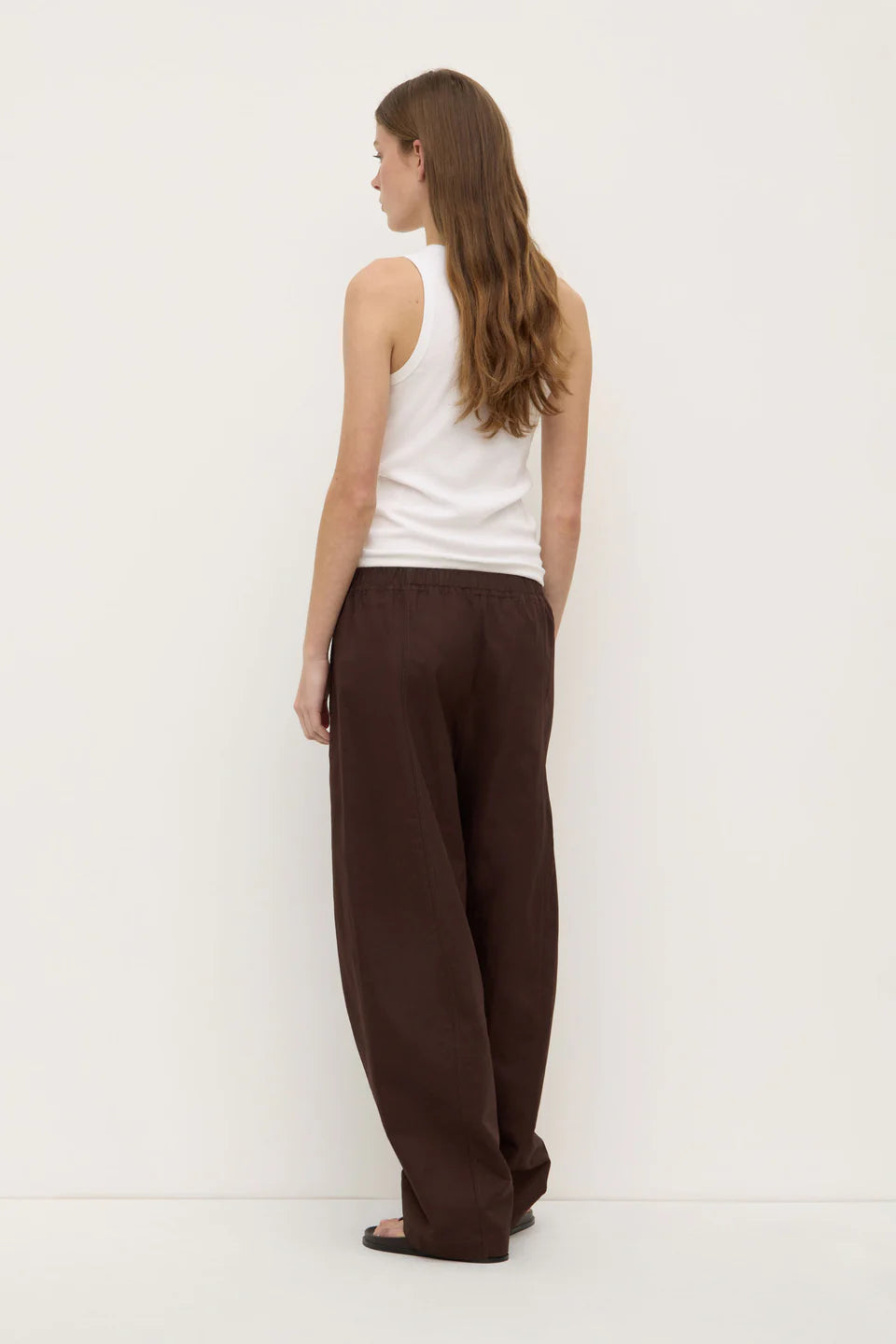 LOXLEY COTTON BLEND PANT | GANACHE