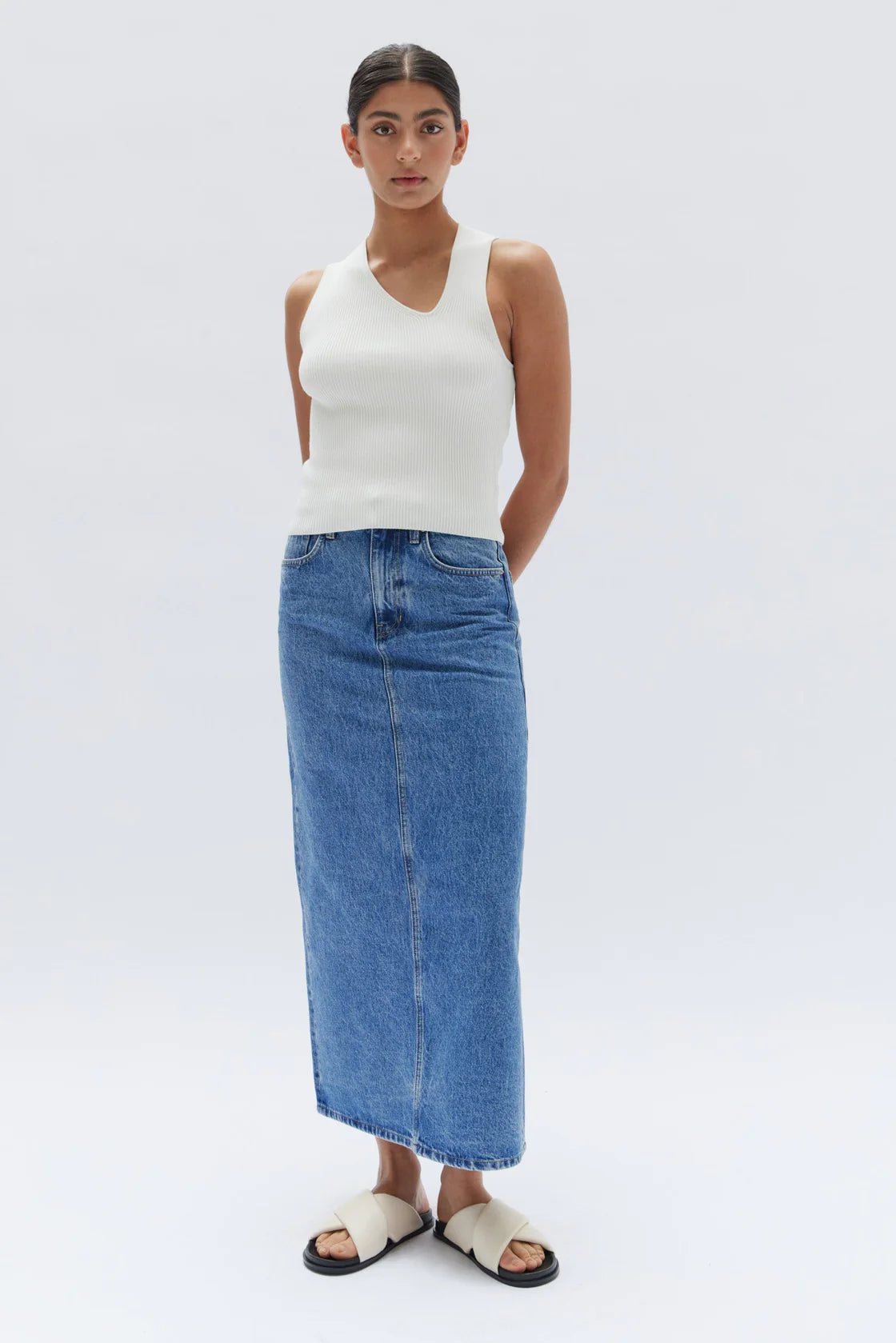 LUNDA ASYMMETRIC TOP | WHITE