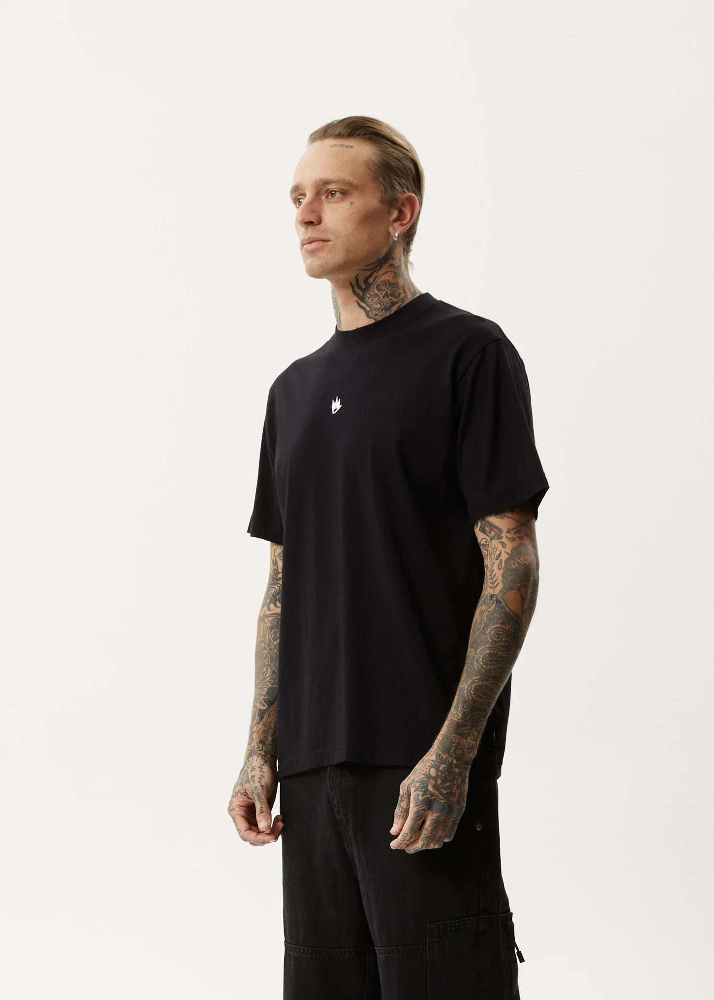 FLAME RETRO TEE | BLACK