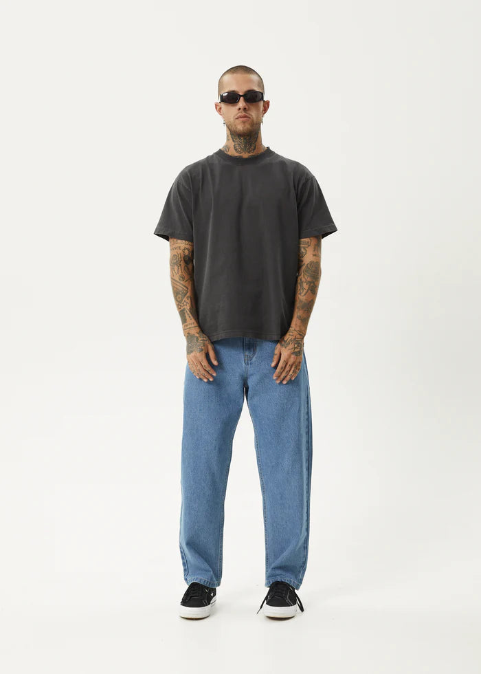 NINETY TWOS HEMP DENIM RELAXED JEANS | WORN BLUE