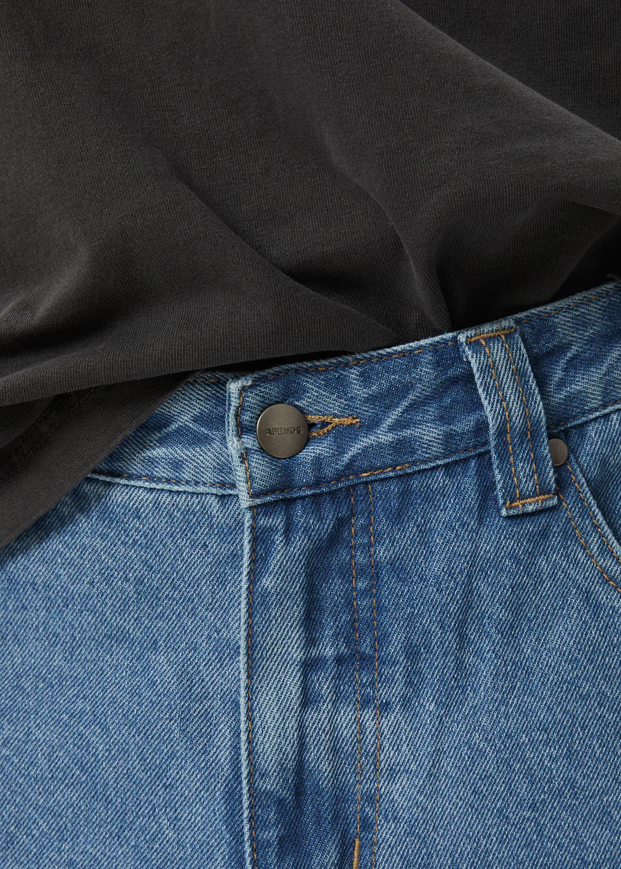 NINETY TWOS HEMP DENIM RELAXED JEANS | WORN BLUE