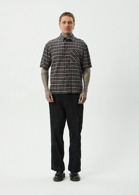 DARKNESS SHORT SLEEVE SHIRT | BLACK CHECK