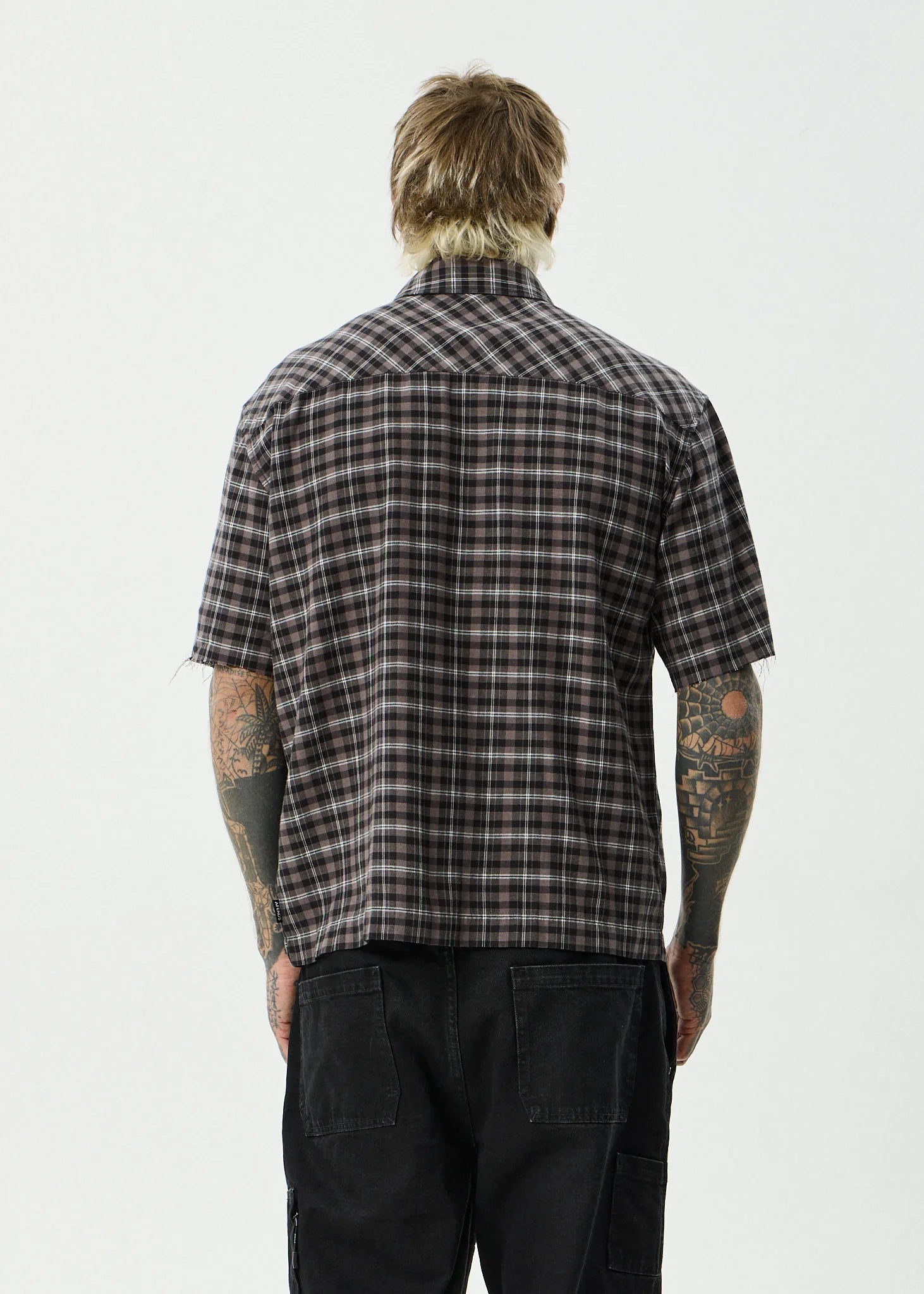 DARKNESS SHORT SLEEVE SHIRT | BLACK CHECK
