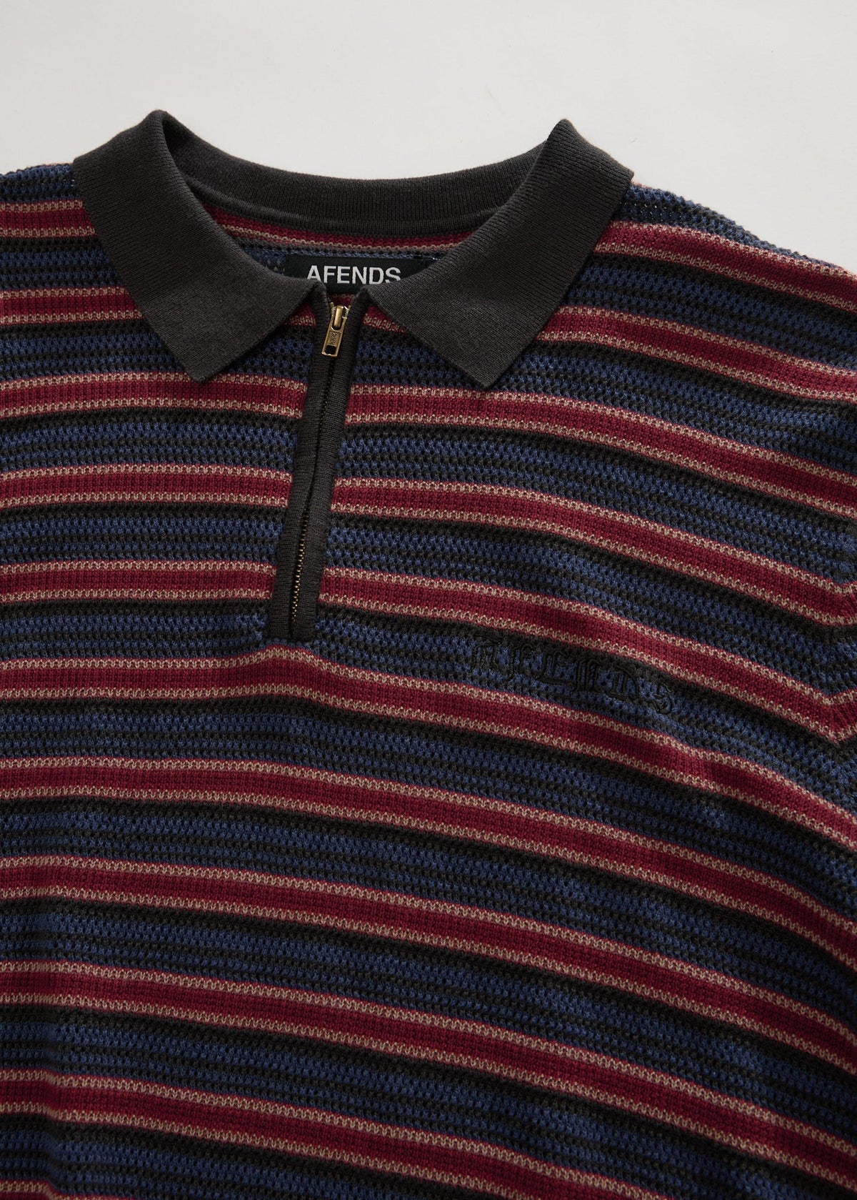 Afends Club Knit Polo Shirt Club Stripe 7