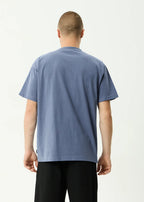 Afends Genesis Heavyweight Boxy Tee Washed Slate Blue