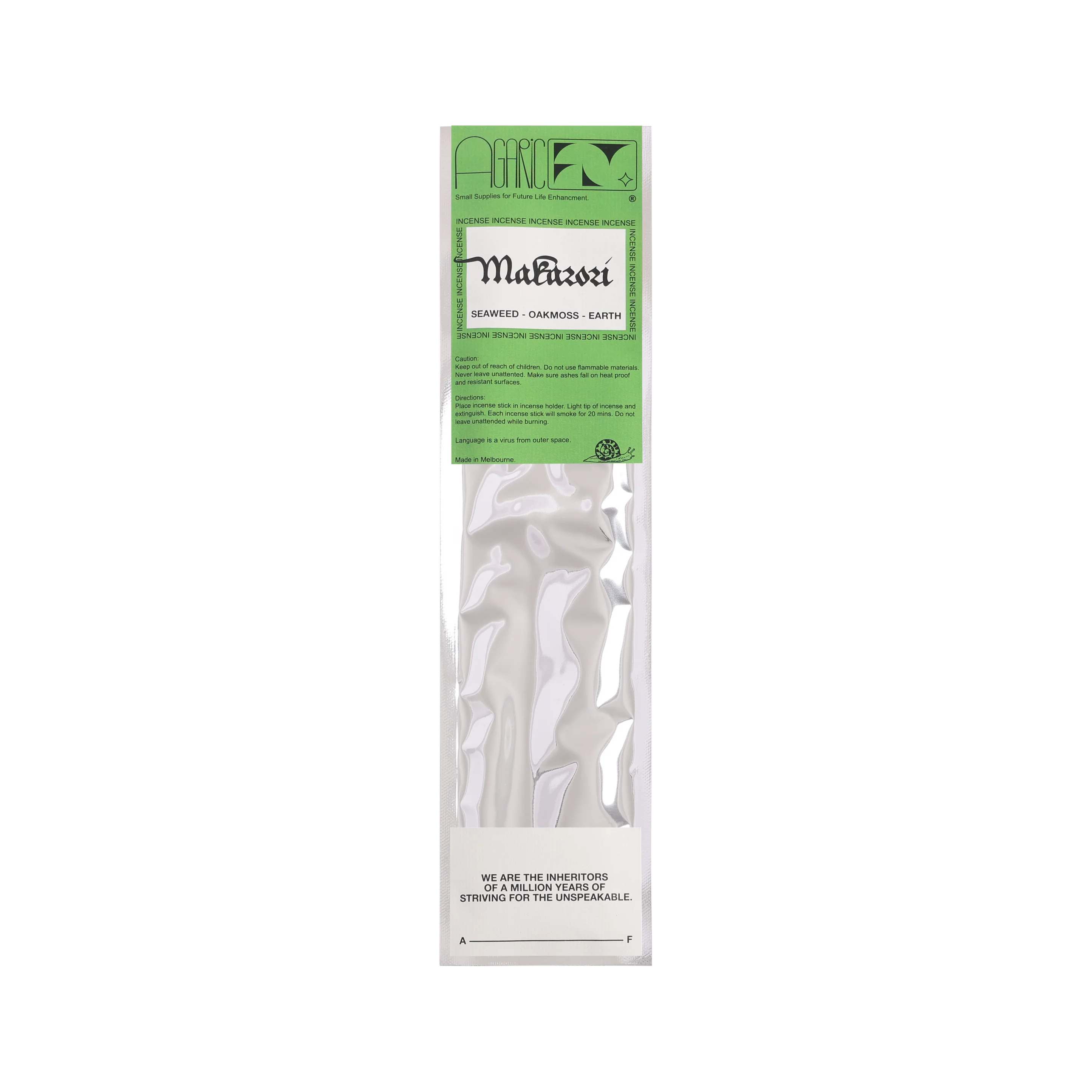 MAKARORI INCENSE | SEAWEED, OAKMOSS, EARTH