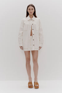 ROCKET DENIM MINI SKIRT | BONE