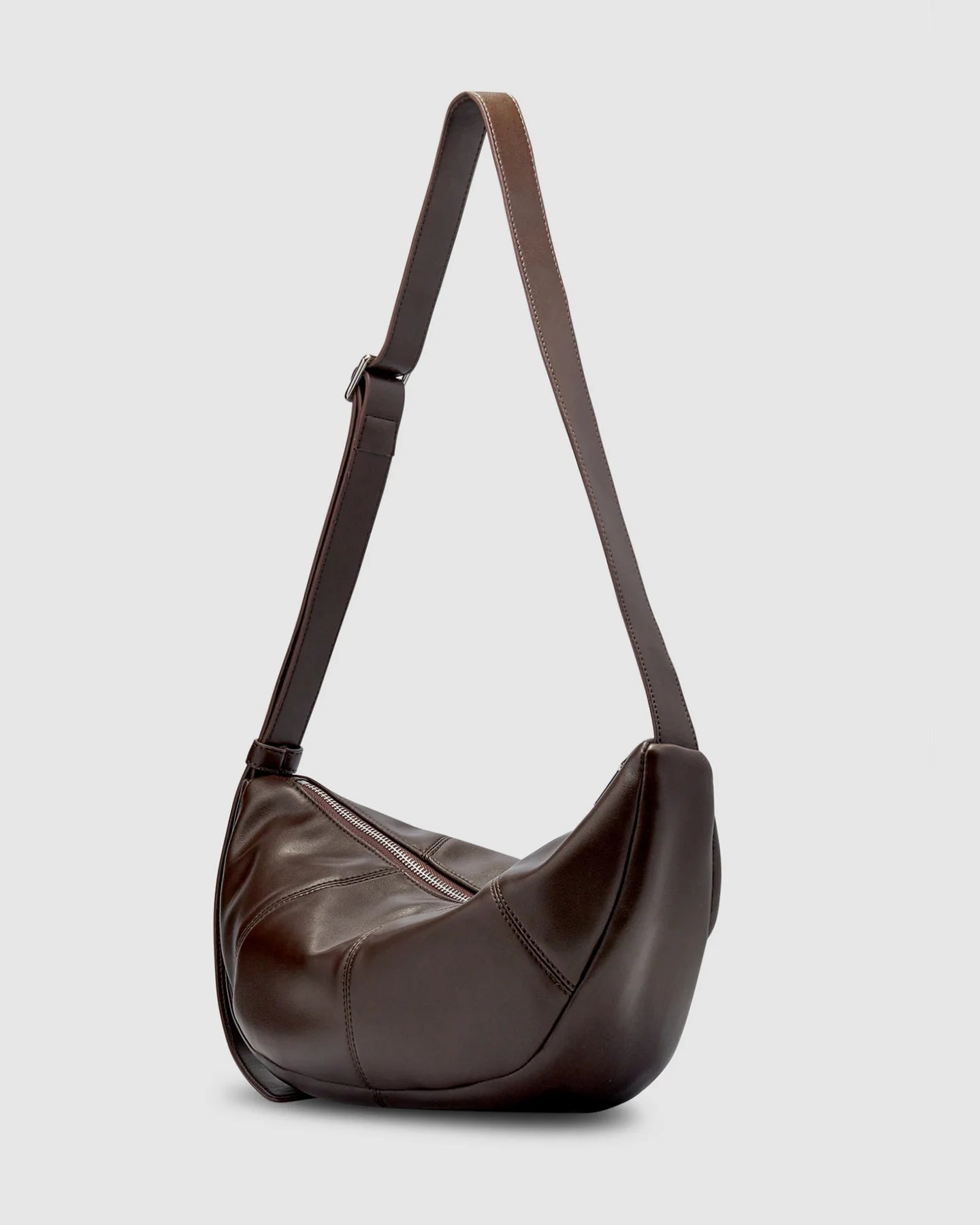 MISCHA CRESCENT BAG | DARK CHOCOLATE