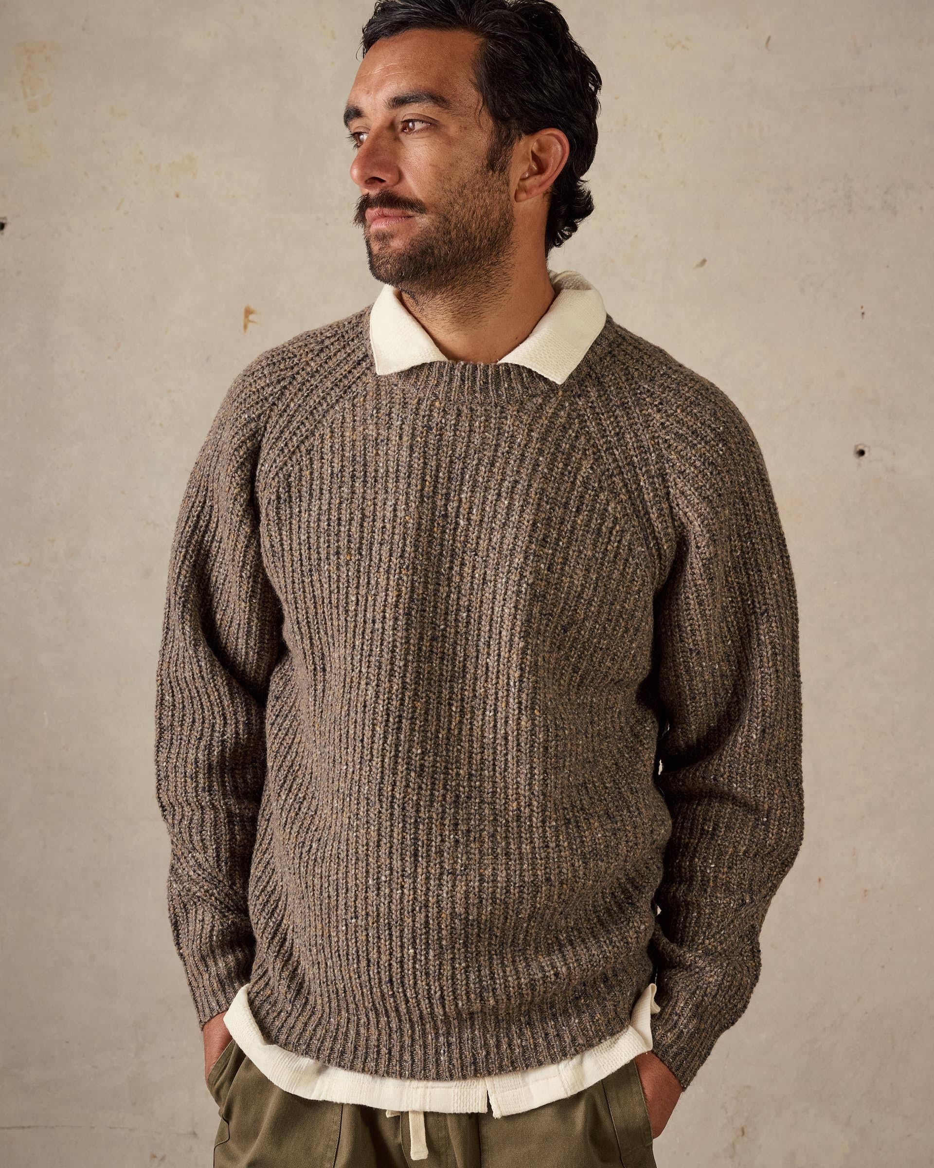 FISHERMAN KNIT | BROWN MULTI