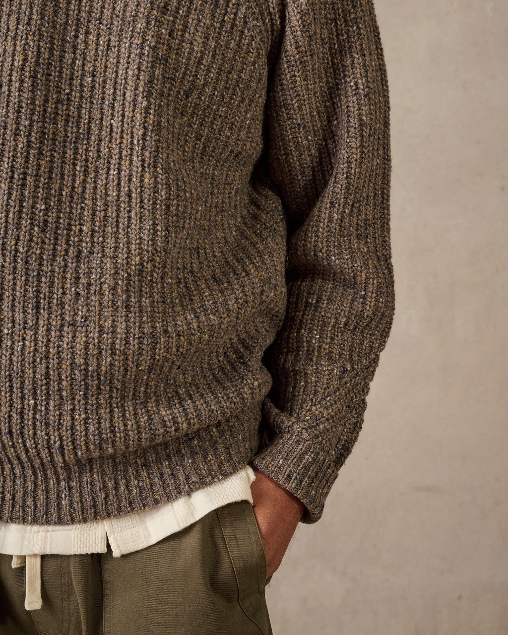 FISHERMAN KNIT | BROWN MULTI
