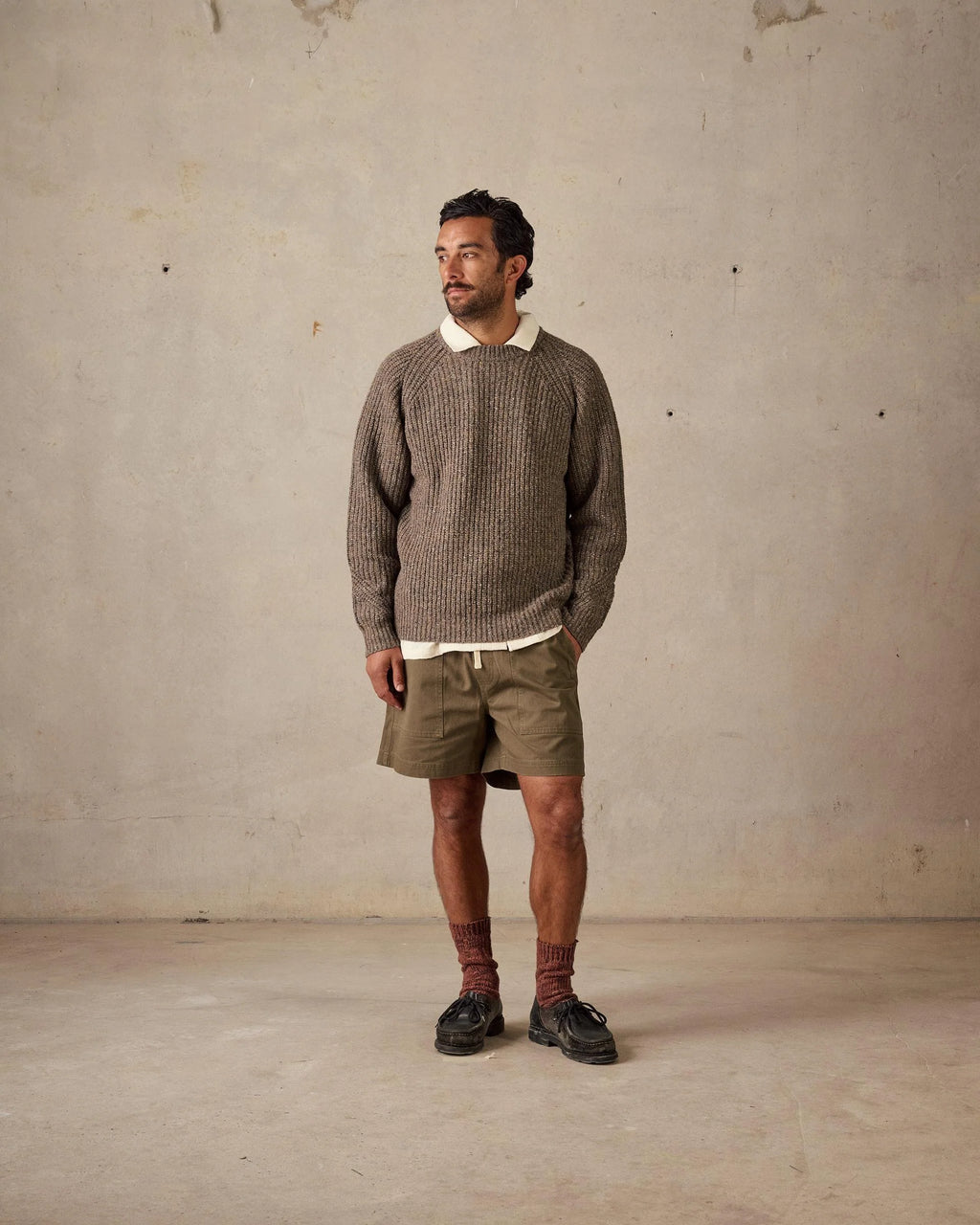 FISHERMAN KNIT | BROWN MULTI